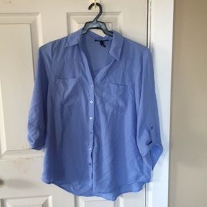 Powder blue BCX button down shirt  size Large